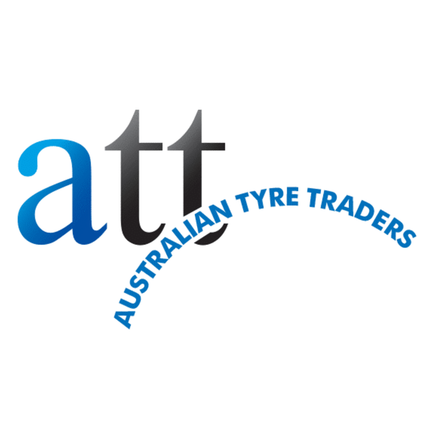 Logo of Australian Tyre Traders with 'att' and 'Australian Tyre Traders' text on a white background